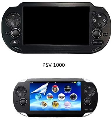 Hard Case Cover Plus 1 PCS of LCD Screen Protector for Sony Playstation PS VITA 1000 PSV PCH-1000 (Aluminum CASE + Clear LCD Screen Protector) (Black)