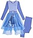 Produktbild Disney Die Eiskönigin 2 Prinzessinenkleid Mädchen, Anna und ELSA Kostüm. Lang Blau Tutu Rock Mädchen 2 Verschiedene Designs, Geschenke für Kinder (Blau Memories, 4-5 Jahre)