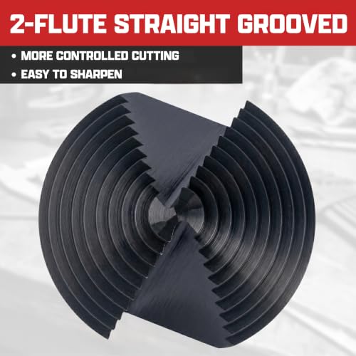 Image of NEIKO 10613B Step Drill Bit, 10 Steps 1 /4 inch to 1-3 /8 inch Straight M35 Cobalt, AlTiSiN Coated, 1 /4 inch Quick Change Step Bits for Steel, Metal, Wood, Plastic, Unibit Cone Drill Bits, Two Flute