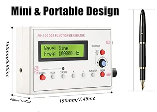 Frequenzgenerator, Signalgenerator, FG-100 DDS, 1HZ-500KHz Funktion Niederfrequenz-Signalgenerator Sägezahn-Sinuswellenform