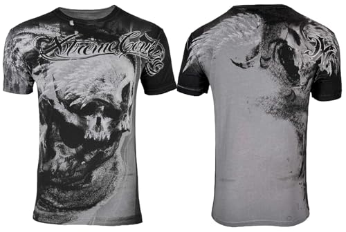 Xtreme Couture by Affliction Men's T-Shirt Grave Maker Blue2