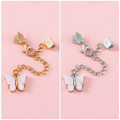 Oiiki 180Pcs Clamps Crimp Ends, Alloy Ribbon Clamp Cord Ends For Jewelry Making, Leather Crimp Ends Fastener Clasps For Jewelry Findings For Making Leather Bookmark Ribbon Supplies(3 Colors,6 Size) #TOP4