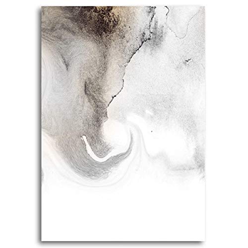Pinturas de lona nórdicas abstractas de humo decoración monocromática 50x70cm 4