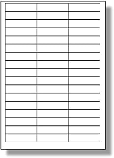 51 Per Page/Sheet, 5 Sheets (255 Sticky SUSPENSION FILE TAB Labels), Label Planet® White Blank Matt Self-Adhesive Plain A4 Stickers, Printable With Laser/Copier or Inkjet Printer, UK LP51/57, 57 x 15 MM, FOR JAM FREE PRINTING, General/All Purpose