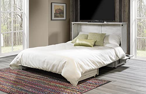 Night & Day Furniture Ranchero Murphy Cabinet With Mattress Wildwood Vintage White #TOP1