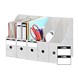 Archivador de revistas con etiquetas (mármol, paquete de 5)