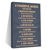 Inspirational Motivational Posters 8 Powerful Words Motivational Quotes Poster Print Phrase Wall Art Positive Quotes, Positive Affirmations Wall Art Decor for Bedroom Office Classroom Study Gym Room