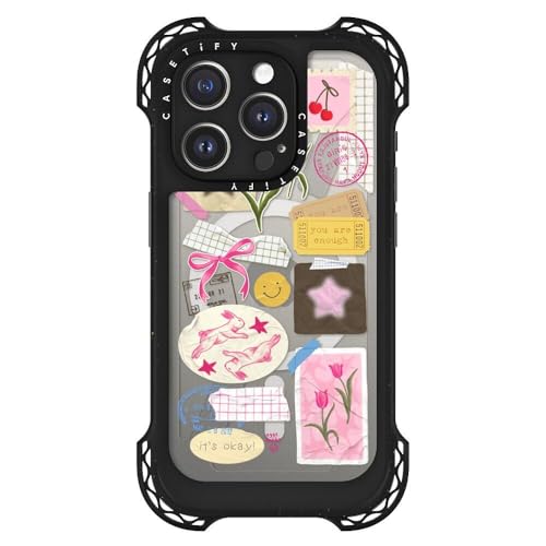 Coque iPhone 15 Pro CASETiFY Ultra Bounce compatible Magsafe protection antichoc noire