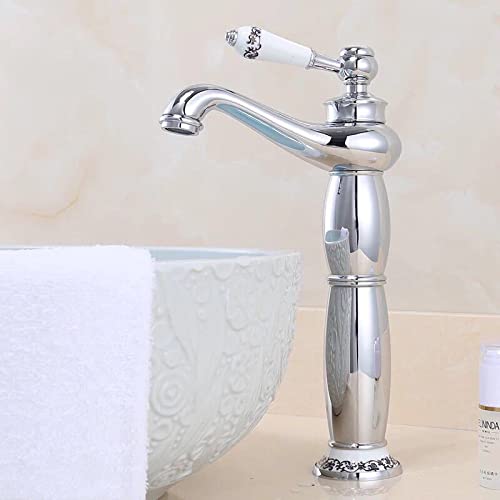 Mélangeur salle de bain mitigeur vintage en laiton robuste robinetterie lavabo or rétro