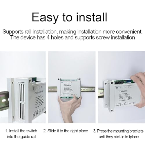 Tuya 4CH Wireless Smart Switch, DIN Rail Mount DIY Module for Smart Home Automation, Smart Life APP, Remote Control, Timer, Compatible with Alexa & Google Home,AC120V/10A - Thumbnail 3