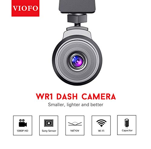 VIOFO WR1 Dash Cam Full HD 1080P 160 ° groothoek Wi-Fi verborgen ontwerp dashboard camera recorder nachtzicht Sony IMX323 sensor, mobiele APP, supercapacitor, G-sensor, bewegingsdetectie, lus opname