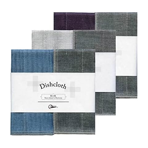Nawrap Binchotan Charcoal Dishcloths, Naturally Anti-Odor, Set of 3, Aqua, White & Purple Cover