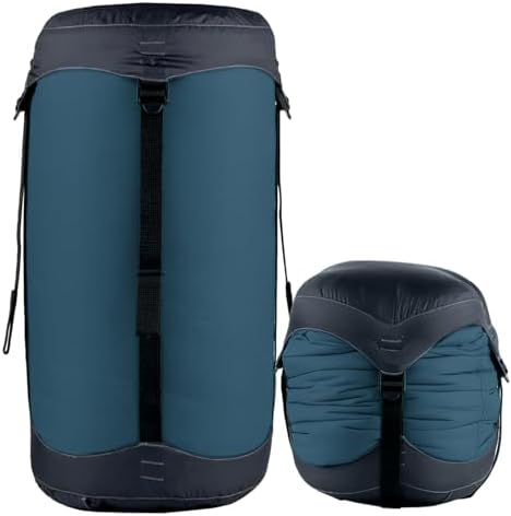 Litume Compact Sleeping Bag 20°C-10°C 730g, Combinable, Lightweight and Portable for Adults, Backpacking, Camping, Hiking, Travel, Family, with Compression Bag, 3 Seasons, Velvet Lining