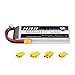 Produktbild HRB RC AKKU LiPo 5000mAh 11.1V 3S 50C XT60 Stecker für RC Hobby RC Auto Helikopter Fleugzeug (XT60 Stecker mit 4 Stück Adapter)