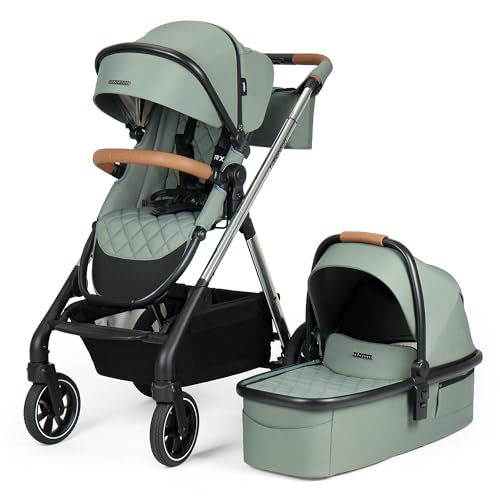 Image of RX Luxury 3-in-1 Baby Stroller Toddler Stroller with Basket & Organizer