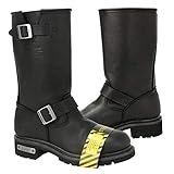 Xelement 1445 Men's Black Steel Toe Motorcycle Engineer Boots - 12