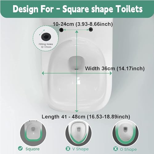 Abattant de toilette carré à fermeture douce et durable pour WC - 4