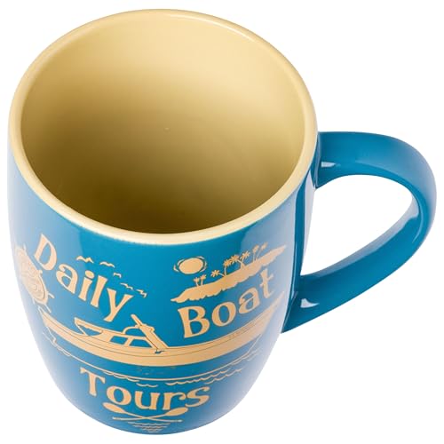 Taza cerámica curva azul 25 oz Gilligan's Island miniatura 3