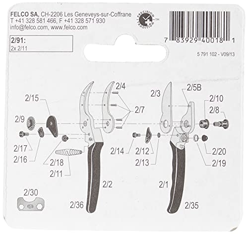 Felco 291 Replacement Springs Pruners Models, 2-Pack #TOP1