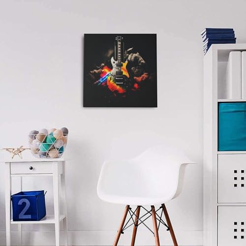Toile murale rock encadrée haute définition format carré 40cm - 5