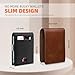 RUNBOX Slim Wallets for Men - Leather Money Clip Mens Wallet - RFID Blocking Front Pocket Bifold Wallet - Thin Credit Card Holder with Gift Box