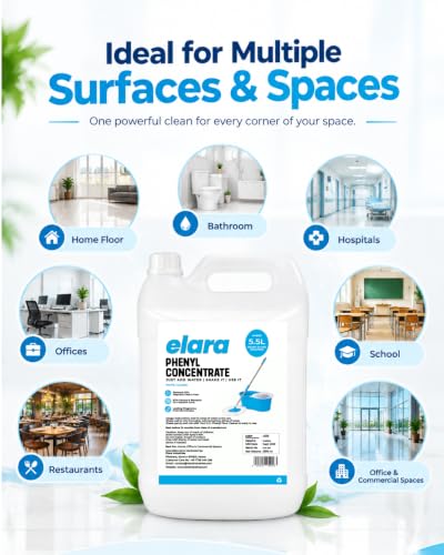 Image of Phenyl Concentrate makes 5.5L Floor Cleaner | Just Add Water and Shake | Multipurpose Cleaner for Home, Office & Commerecial Spaces | Remove Dirt | Pine Fragrance | Value Pack