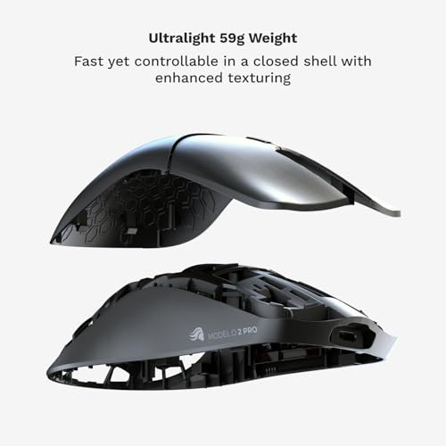 GLORIOUS Gaming Model O 2 PRO 4K/8K Wireless Gaming Mouse - 2.4GHz 1ms delay, 4K/8K Polling, 100M clicks, 59g Ultralight, Long Battery Life, 26K DPI, RGB, Ambidextrous, 6 Buttons, PTFE Feet - White - Image 6