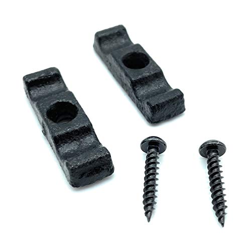 JAM2DAY Pack of 2 Black Turn Buttons/Catches 35mm With Screws For Shed Doors, Garden, Pens etc.