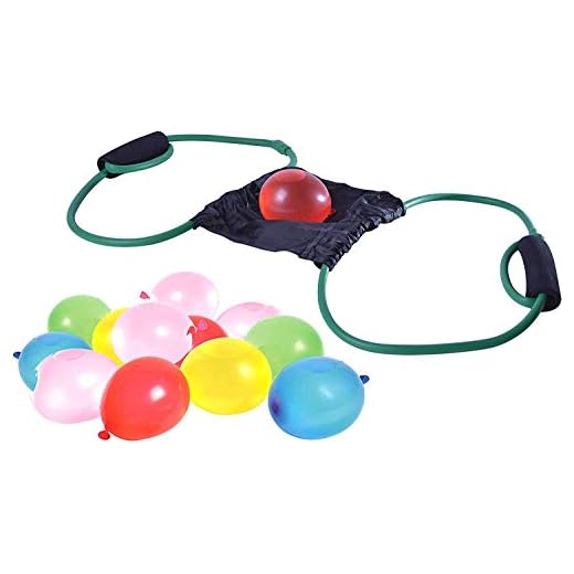 Three Person Water Balloon Launcher Yard for Summer Games’ Hours of Fun - Water Balloon Slingshot for Kids and Adults with 50 Balloons Included as Delightful Outdoor Toy