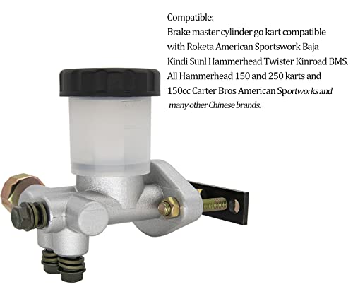Hydraulic Brake Master Cylinder Assembly For 90Cc 110Cc 125Cc 150Cc 200Cc 250Cc Go Kart Master Cylinder Twister Kinroad Go Kart Buggy Sunl Bms Kandi Roketa Kinroad Kazuma Atv, Go Kart Master Cylinder #TOP5