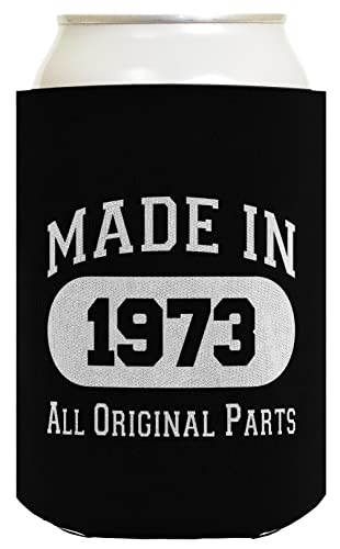 50Th Birthday Gift Coolie Made 1973 Can Coolers Coolies 2 Pack Black #TOP1
