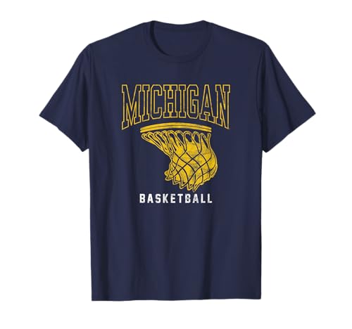 University of Michigan Wolverines U of M Basketball Hoop T-Shirt