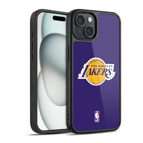 Head Case Designs sous Licence Officielle NBA Uni Los Angeles Lakers Coque en Gel renforcée [Protection de Qualité Militaire] Compatible avec Apple iPhone 15