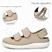 Imagen de Hsyooes Zapatillas Diabéticos Mujer Sandalias de rehabilitación Hombre Extra Anchas Zapatos Pies Hinchados Ajustables Zapatos Ortopédica Marrón EU40