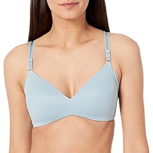 Warner's Women's No Side Effects Underarm-Smoothing Comfort Wireless Lightly Lined T-Shirt Bra, Tourmaline, 34A