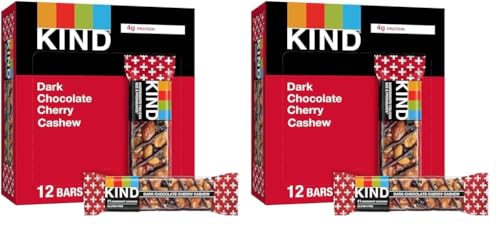 KIND Bars, Dark Chocolate Cherry Cashew, Healthy Snacks, Gluten Free