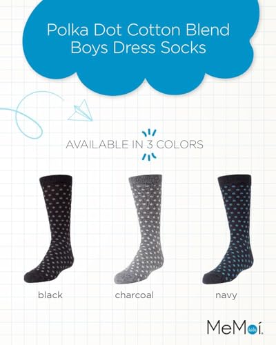 MeMoi Polka Dot Cotton Blend Boys Dress Socks2