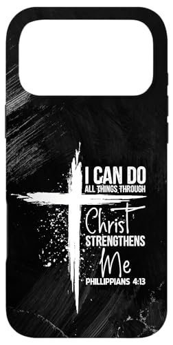 Religious Bible Verse Cross Christian Philippians 4:13 Case for iPhone 17 Pro Max