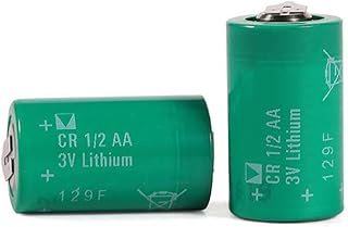 KAKAA 2 Pcs CR1/2AA VARTA 3V Series Lithium 950mAh 1/2 AA Lithium Battery Non Rechargeable