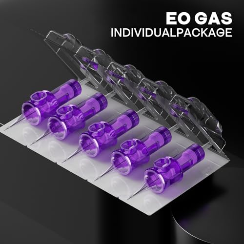 Image of 20PCS Tattoo Cartridge Needles #12 (9RL) Standard Round Liner Tattoo Needles with Membrane Professional Disposable and Safety Tattoo Needles for Tattoo Artists