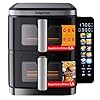 Hagenuk Premium Doppel-Heißluftfritteuse 2×5,5L mit Sichtfenster, 10 Programmen, Grill-Einsatz, Touchdisplay, Sync-Match-Funktion, 2800W, Modell DAF 2800.12 Designed in Germany