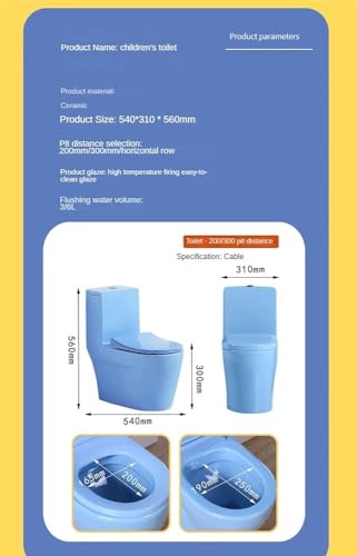 Inodoro silencioso para niños Child Mute Toilet Super Smart, inodoro bidé creativo de cerámica, inodoro de una pieza con doble descarga, inodoro sifónico moderno para jardín de infantes (verde) miniatura 6