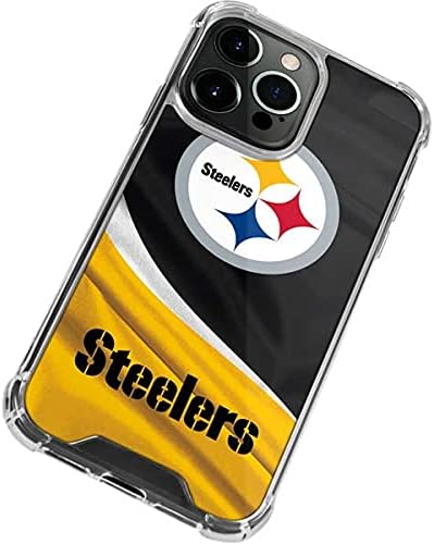Skinit Clear Phone Case Compatible with iPhone 13 Pro - Officially Licensed NFL Pittsburgh Steelers Design