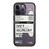 CASETiFY インパクト iPhone 14 Pro Max ケース [MIL規格準拠 (4x MIL-STD-810G)/2.5mからの落下試験をクリア] - Diet Starts Monday - グロッシー ブラック