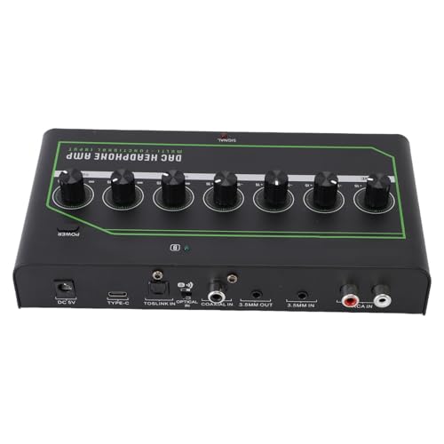 BONKZEBU Amplificateur de Casque, DAC avec Boutons D'aigus de Graves et Médiums Indépendants, Son Haute Résolution sans Fil, pour Console de Jeu, Lecteur MP3, TV, Ordinateur, Smartphone