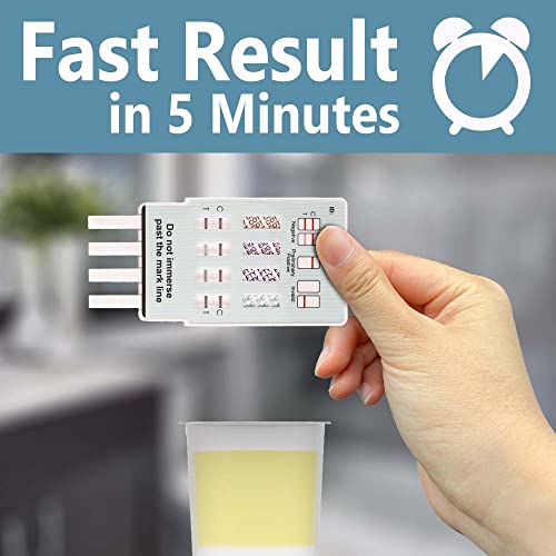 Prime Screen Multi-Panel Urine Test - Testing For Thc, Nicotine (Cot), Alcohol Test (Etg) -[5 Pack] #TOP3