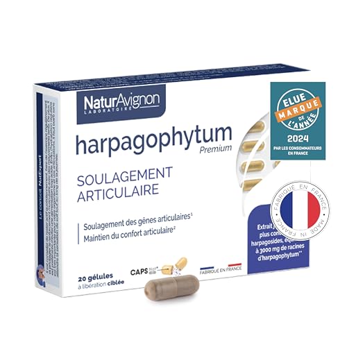 NaturAvignon Harpagophytum Gélules | Confort articulaire | Equivalent 3000mg de racine d' Harpagophytum + Vitamine D3 | complexe articulaire | Arôme naturel...