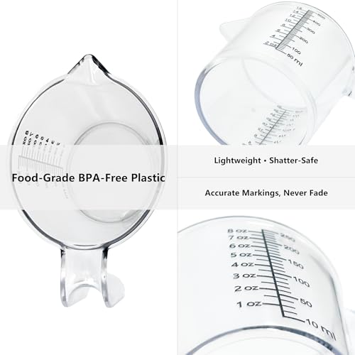 16 oz (2 Cup) Liquid Measuring Cup, Food-Grade Plastic Measuring Cup with Laser-Etched Markings, Clear Single Measuring Cup by MiziDo - Image 5