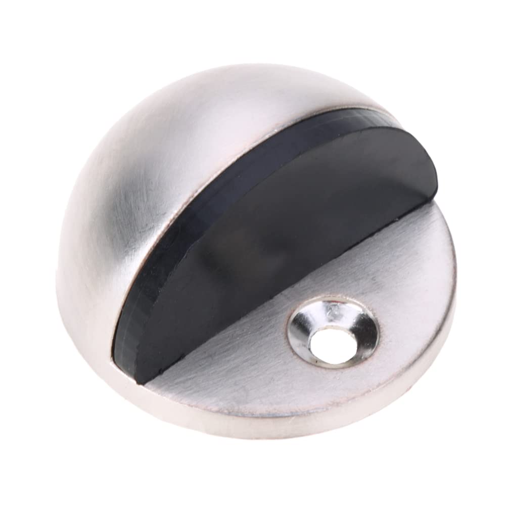 Cenpek As Pic Show Floor Door Stopper Stainless Steel, 2 Pack Oval Floor Mounted Door Stops With Screws And Glues Fit Most Door