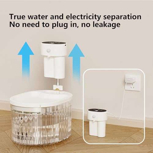 Fuente de agua para gatos y alimentador de agua para mascotas con filtro 8
